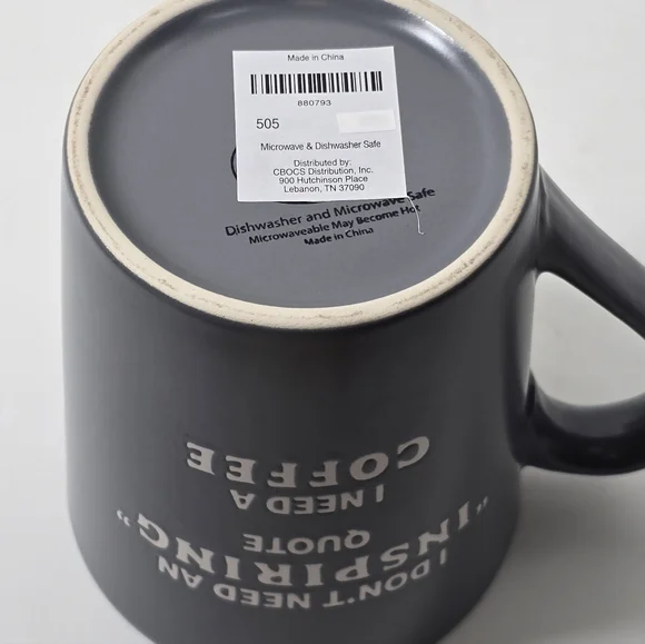 Cracker Barrel Funny Coffee Mug “I Need Coffee” Gray NWT - Picture 5 of 5